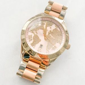 Michael Kors Two Tone Oversized Watch